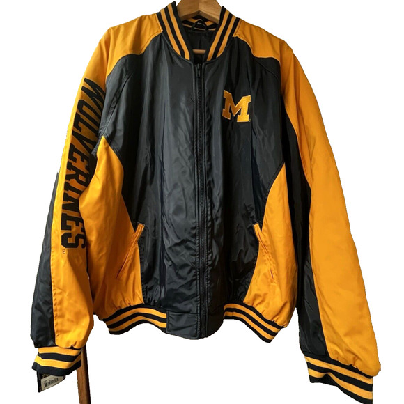 Michigan Wolverines NWT Varsity Jacket Steve & Barrys Mens XXL Vintage READ - Picture 1 of 14